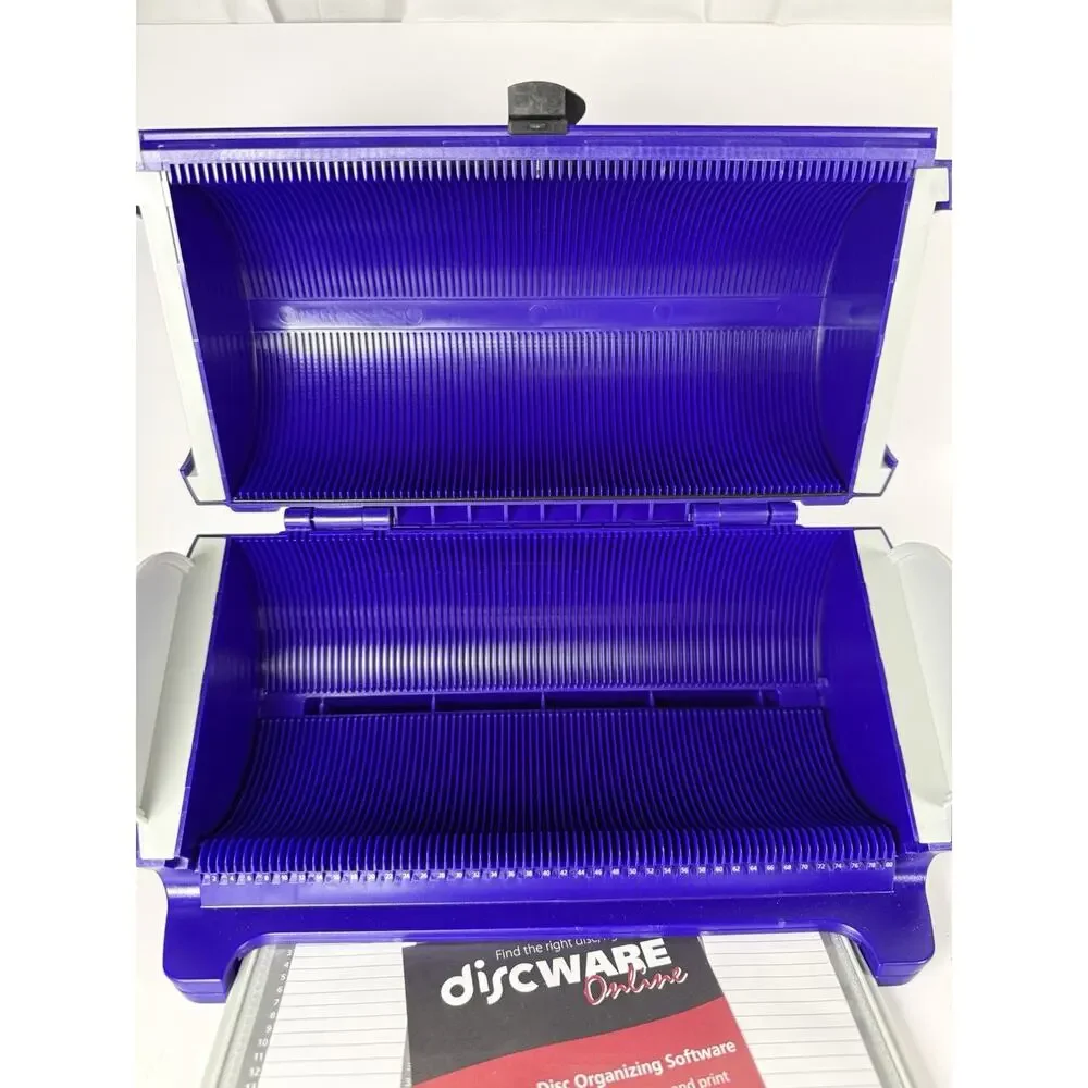 VTG Discgear Selector CD/DVD Organizer & Storage Case Purple NEW Holds 80 Discs